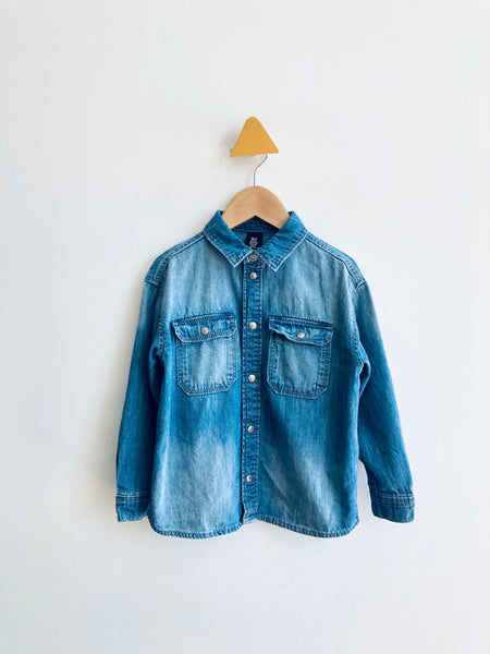 H&M Chambray Snap Top (4-5Y)