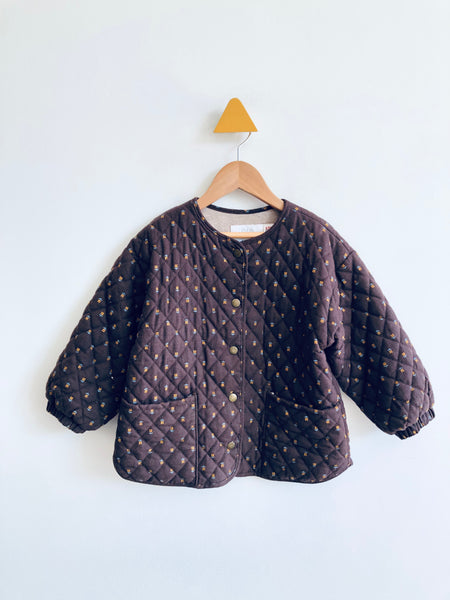 Zara Quilted Floral Jersey-Lined Jacket (3-4Y)