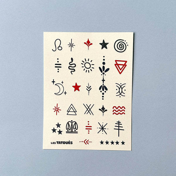 The Mini symbols - Temporary tattoos