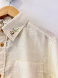 H&M Linen Blend Embroidered Shir (8Y)