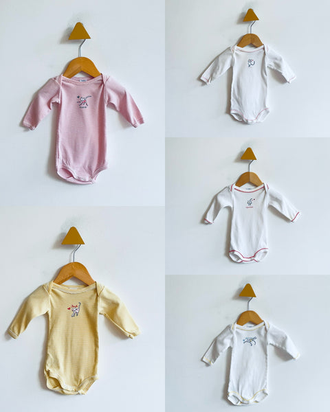 Petit Bateau REALLY LOVED Days of The Week Onesie Bundle (various markings) (3M)