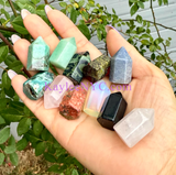 22 pcs 1” Natural Mix Crystal Mini Obelisk Tower Point