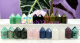 22 pcs 1” Natural Mix Crystal Mini Obelisk Tower Point
