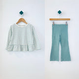 Carter's REALLY LOVED Striped Top & Flared Legging Set (marks on/near both knees) (3Y)