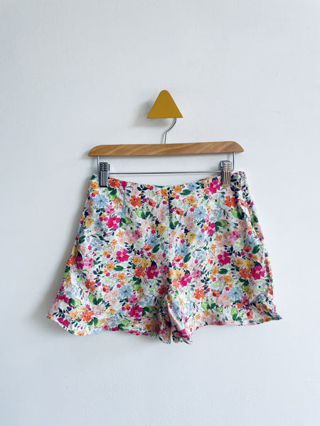 Zara Linen Blend Floral Shorts (11-12Y)