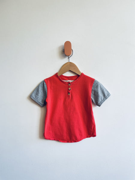 Mini Mioche Organic Cotton Henley Tee (18-24M)