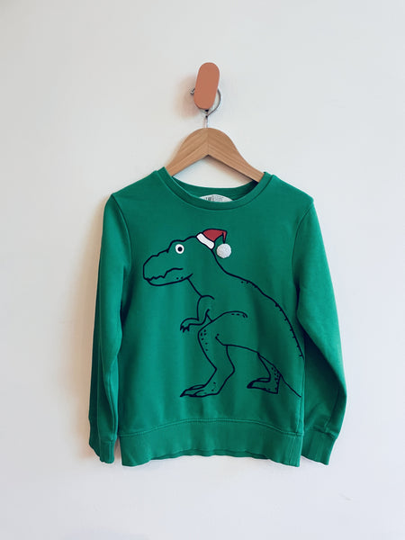 H&M T-Rex Santa Santa Sweatshirt (6-8Y)