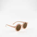 Kids retro round sunglasses toddler shiny finish: Mustard/shiny