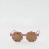 Kids retro round sunglasses toddler shiny finish: Mustard/shiny