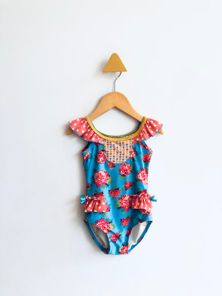 Matilda Jane Flowers & Polka Dots Swim Suit (18-24M)