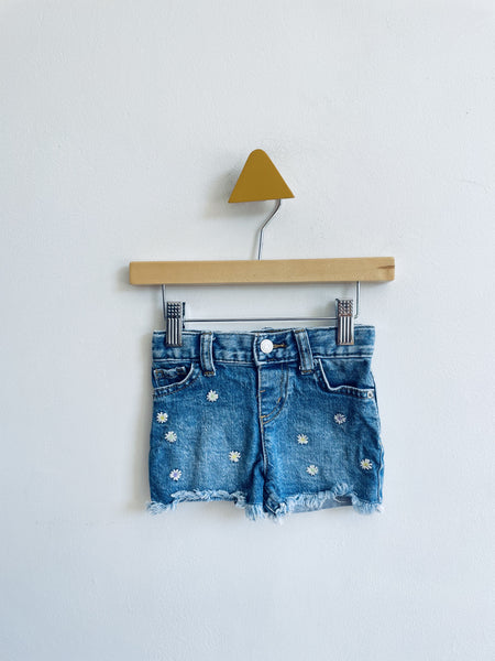 Embroidered Daisy Jean Shorts // 18M – TOKKI