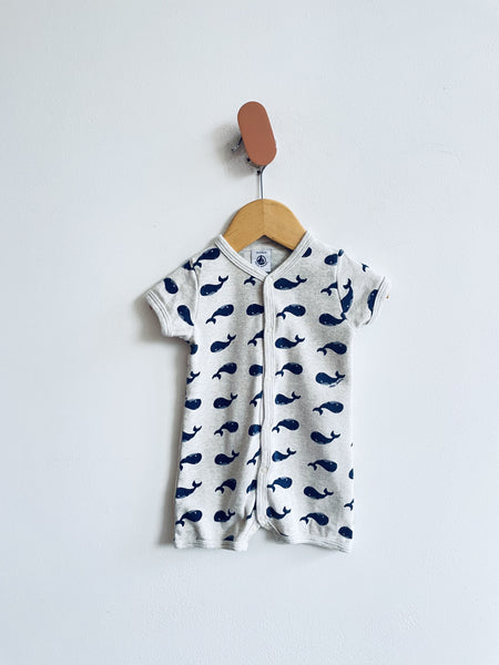 Petit Bateau Whale Romper (3M)