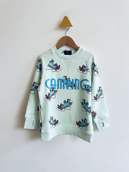 Birdz Blue Flamingo Camping Sweatshirt (6Y)