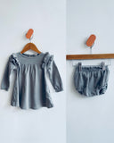 Quincy Mae Organic Cotton Dress & Bloomers Set (12-18M)