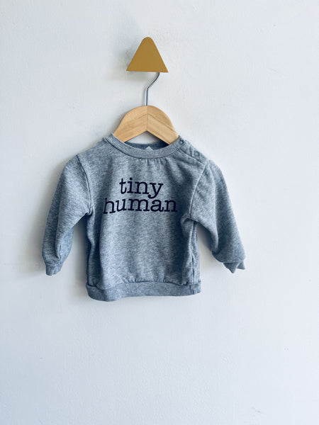 Indigo Tiny Human Sweatshirt (6-12M)