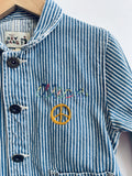 Hey Gang Engineer Stripe Chore Coat (the name Alice is embroidered on it) (18M)