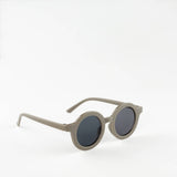 Kids retro round sunglasses toddler shiny finish: Mustard/shiny
