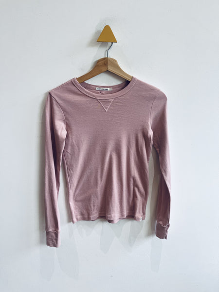 Petits Vilains Organic Cotton Long Sleeve Top - Blush (10-11Y)
