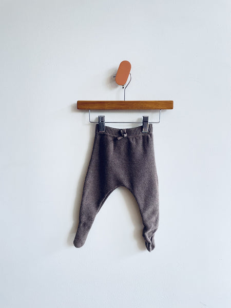 Zara Knit Footed Pants - Earthy Brown (3-6M)