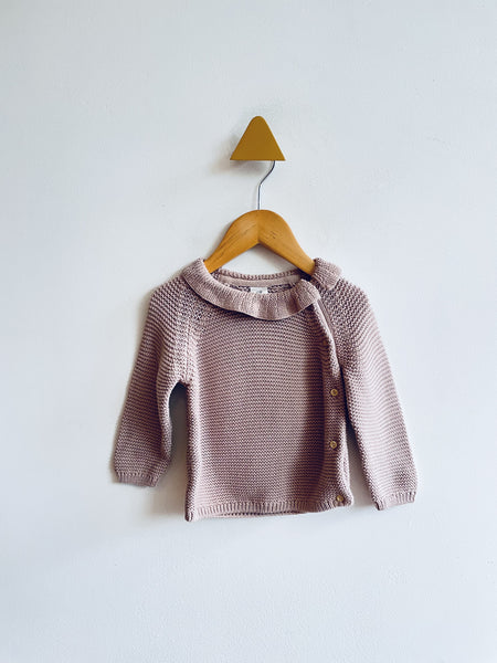 H&M Knit Ruffle Neck Sweater (2-4M)