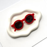 Retro Round Toddler Kids Sunglasses Red
