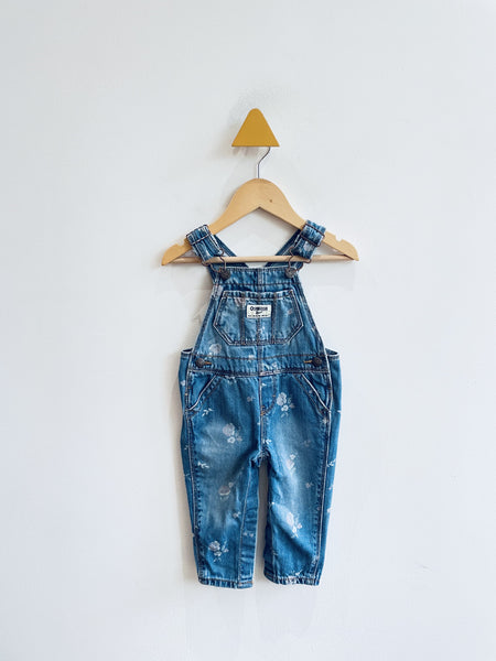 OshKosh B’Gosh Floral Overalls (6-9M)