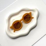 Retro Round Toddler Kids Sunglasses Yellow