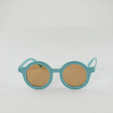 Kids retro round sunglasses toddler shiny finish: Mustard/shiny