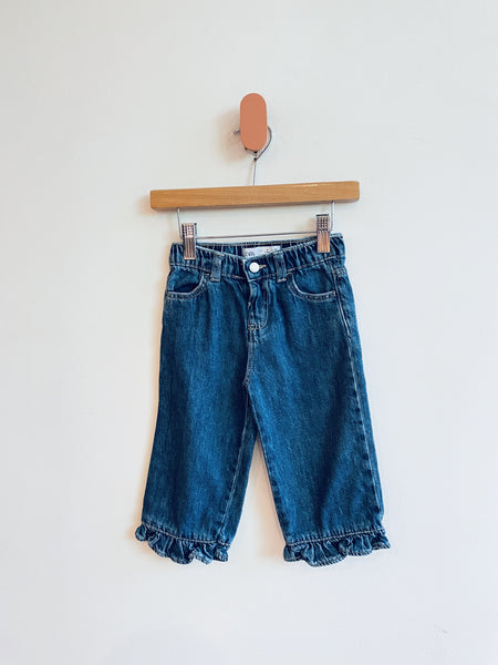 Zara Ruffle Bottom Jeans (2Y)