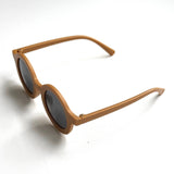 Retro Round Toddler Kids Sunglasses Mustard