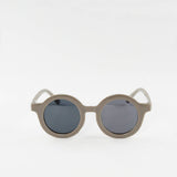 Kids retro round sunglasses toddler shiny finish: Mustard/shiny