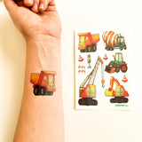 Construction Trucks - Temporary Tattoos
