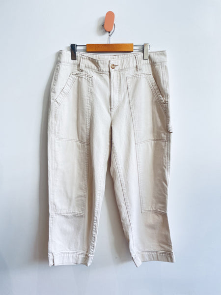 Old Navy High Rise Cargo Pants - Bone (Adult 12)