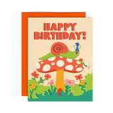 SNAIL PARTY — Greeting Card