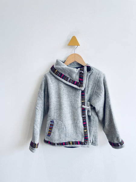 Handmade Fleece Lined Wrap Coat (5-6Y)