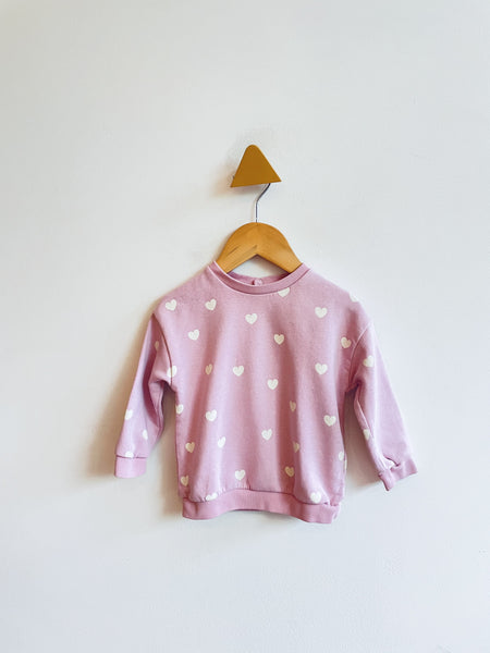 M&S Heart Sweatshirt (6-9M)