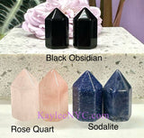 22 pcs 1” Natural Mix Crystal Mini Obelisk Tower Point