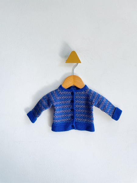 Simple Kids Striped Knit Cardigan (0-1M)