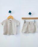 Snug Muslin Grid Set (minor highlighter marks on top) (12M)