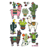 Alpaca and Cactus - Tempory tattoos