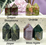 22 pcs 1” Natural Mix Crystal Mini Obelisk Tower Point