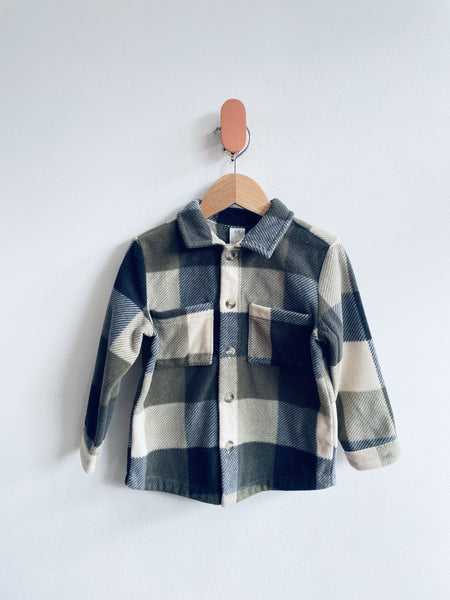 H&M Fleece Plaid Shacket (1.5-2Y)