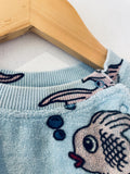 Hugo Loves Tiki REALLY LOVED Terry Fish Top (minor markings) (6-12M)