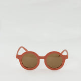 Kids retro round sunglasses toddler shiny finish: Mustard/shiny