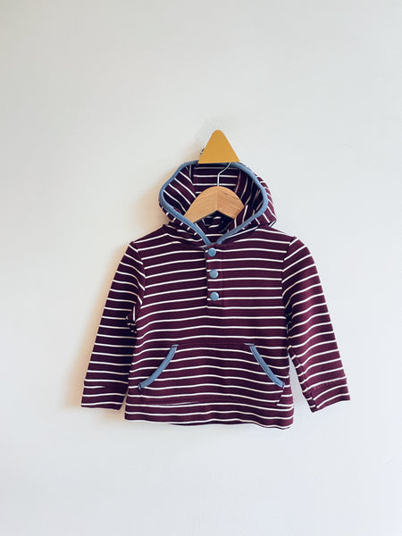 Picapino Striped Henley Hoodie (2Y)