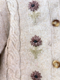 Zara Visibly Mended Flower Detail Cardigan (6Y)