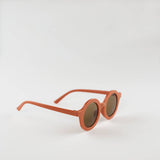 Kids retro round sunglasses toddler shiny finish: Mustard/shiny