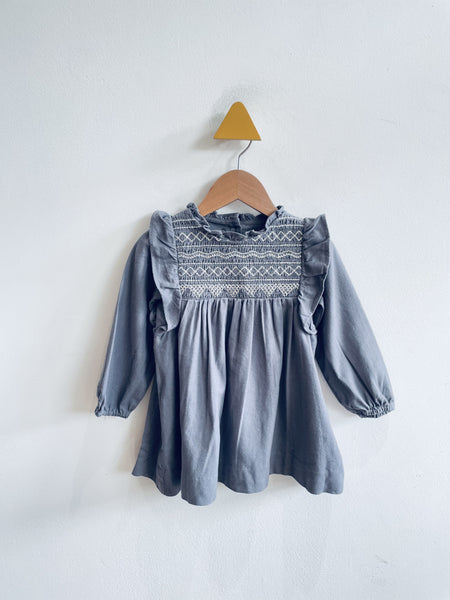 Zara  Smocked Flannel Dress (9-12M)