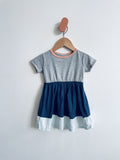Mini Mioche Organic Cotton Colour Block Dress (minor mark near collar) (12-18M)