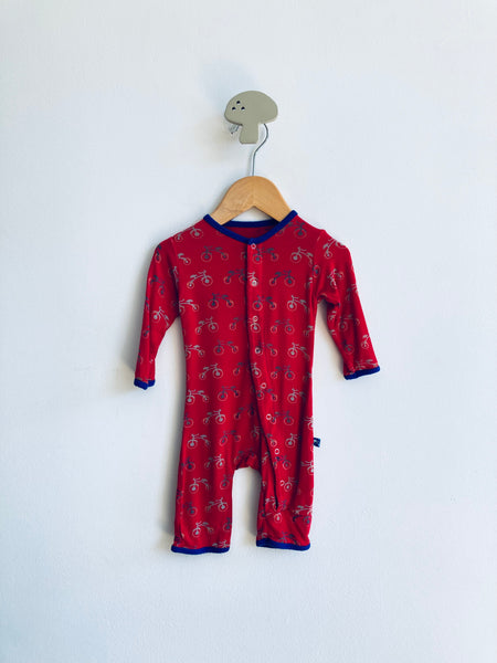 Kickee Pants Bamboo Button-Up Romper (0-3m)